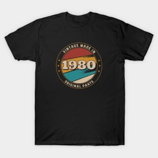 Vintage, Made in 1980 Retro Badge T-Shirt